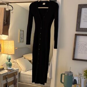 Abercrombie Black Button-Down Dress